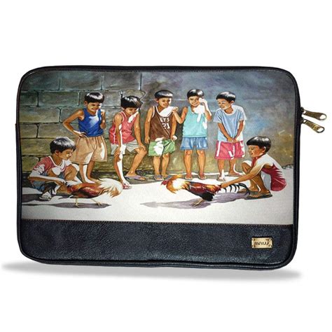 MAUJ Cock Fight Design Canvas Leather 15 Inch Laptop Sleeve : Amazon.in ...