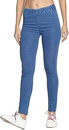 Buy ADBUCKS Womens Slim Fit Denim Lycra Stretchable Jeggings Mid Rise ...