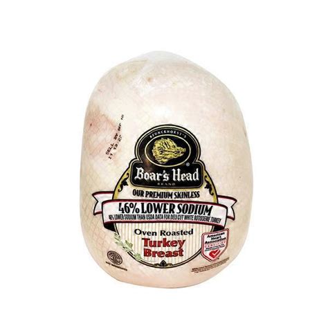 Boar's Head Low Salt Turkey Breast Skin On (per lb) Delivery or Pickup ...