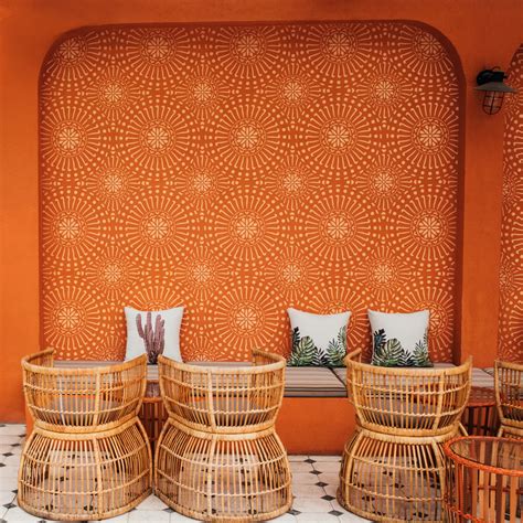 FloralStencil-Large Floor Paint Stencils- Concrete Patio Painting ...