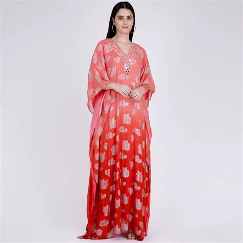 Pink Ombre Full Length Kaftan – First Resort by Ramola Bachchan