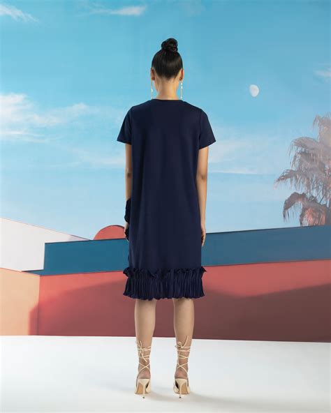 BLUE FLOWER EDGE DRESS