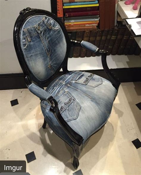 Pin by Journnie Summers on Design & Decor | Denim furniture, Old jeans ...