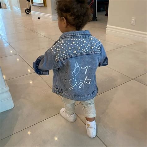 Little Girls Personalized Blue Pearl Denim Jacket | Flower Girl Jean ...