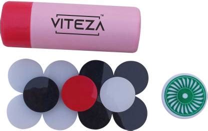 Viteza Acrylic Carrom Coins with Striker and Carrom Powder Carrom Pawns ...