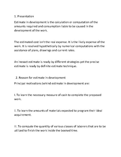Document (65) - Short notes - Presentation Estimate in development is ...