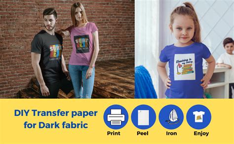 Yorkker T-shirt Dark Cotton Inkjet Transfer Photo Paper Pack of 10 ...