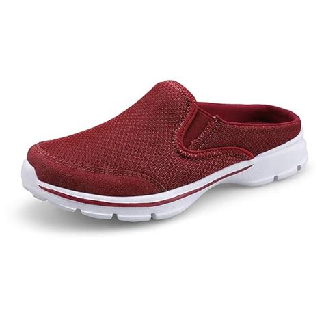 Buy MizHome Women's Backless Walking Sneakers Summer Slip-on Mule Shoes ...