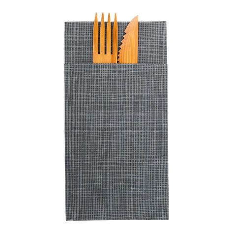 Buy Luxenap Air Laid Kangaroo Dinner Napkins - Black with White Threads ...