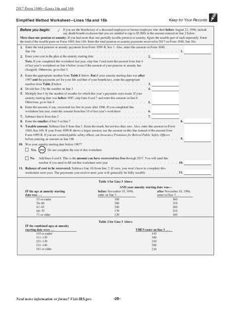 IRS 1040 Lines 16a And 16b 2017-2022 - Fill out Tax Template Online ...