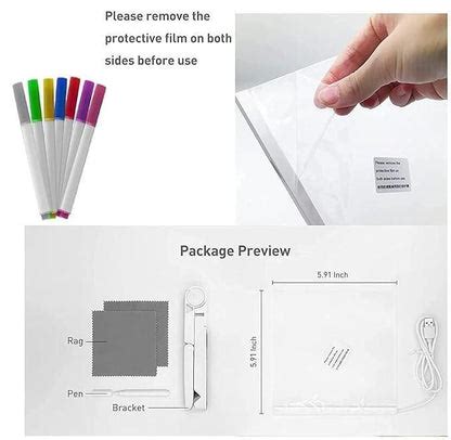 3D LED Light Glass Acrylic Writing pad – Homevibe.life