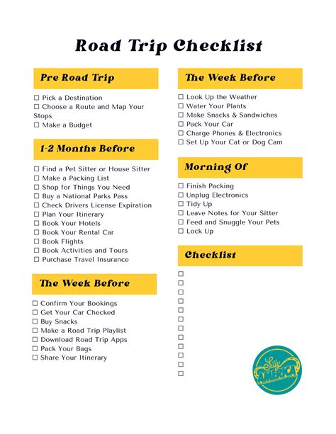 Road Trip Checklist (+ Printable PDF)
