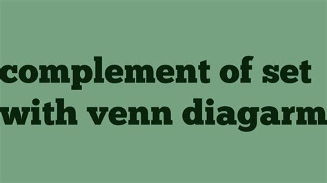 Image result for Conjunto Complemento