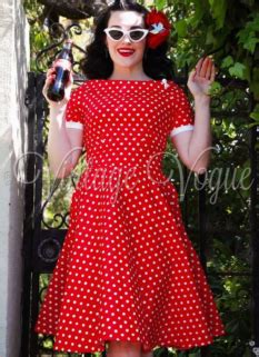 Dolly and Dotty 50's Retro Rockabilly Punkte Swing Kleid "Darlene" in ...