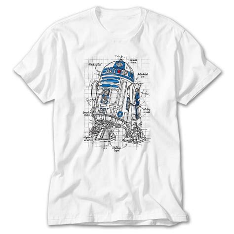 Star Wars T-Shirt, Star Wars R2D2 Drawing Tee Shirt – T-Shirt Kingship