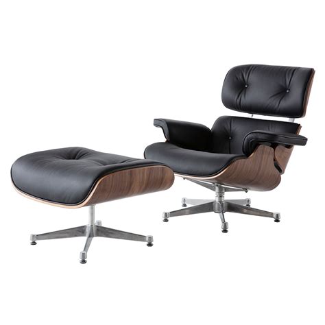 Eames Lounge Chair And Ottoman Replica – Chrome Base