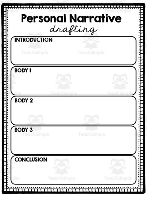 Image result for Personal Narrative Layout