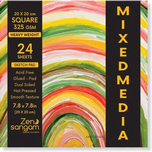 Zen Sangam Express your Mind Square Heavy Weight Mixed Media Glued ...