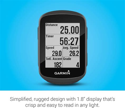 Buy Garmin Cycling Computer GPS, 12h Battery 1.8-Inch Display LED ...