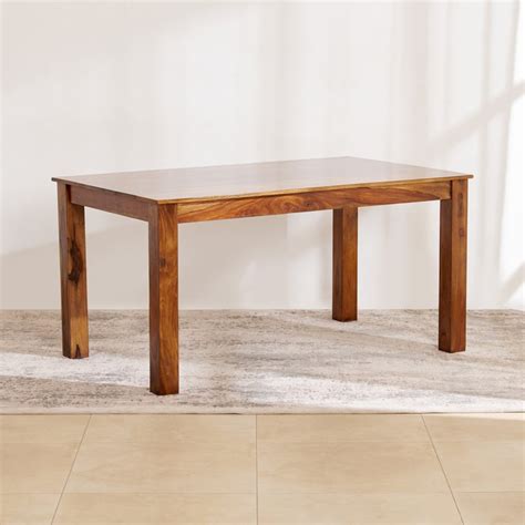 Buy (Refurbished) Adana Sheesham Wood 6-Seater Dining Table - Brown ...