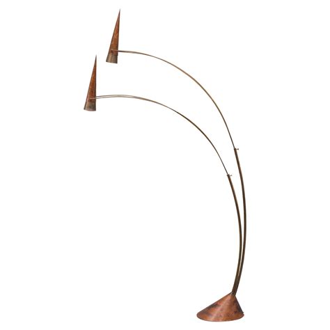 Pieter Spruyt Handmade Copper Art floor lamp 1980s For Sale at 1stDibs
