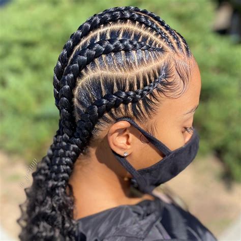 Cornrow Extension Braid Styles 的图像结果
