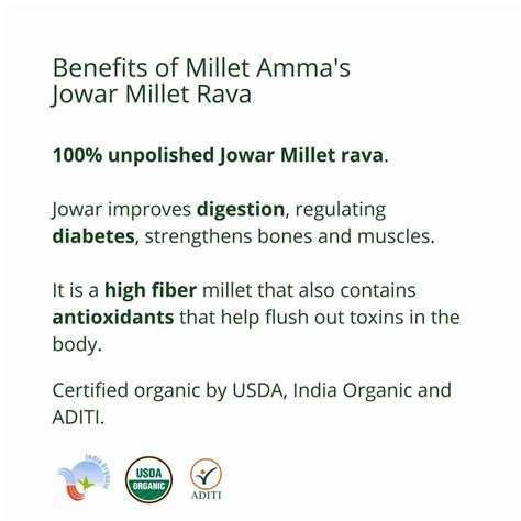 Jowar Millet Rava Organic 500gm | Organic Jowar Rava - Millet Amma