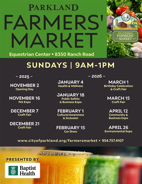 City of Parkland Farmers' Market | Parkland, FL