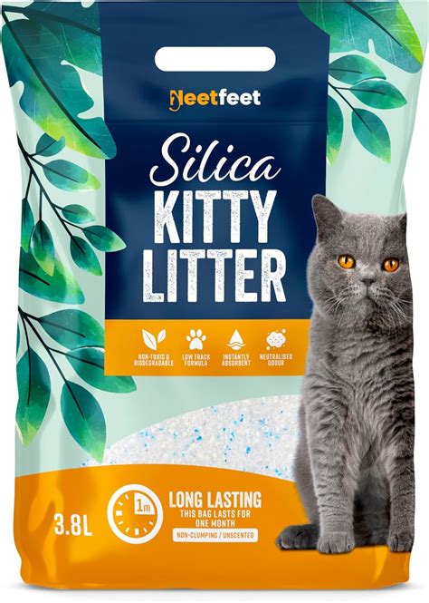 Natural Silica Cat Litter Crystals Cat Kitten Litter 3.8L | Pure Gel ...