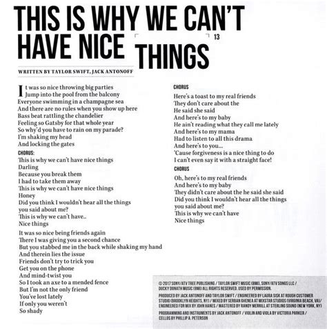 Reputation Album Booklet