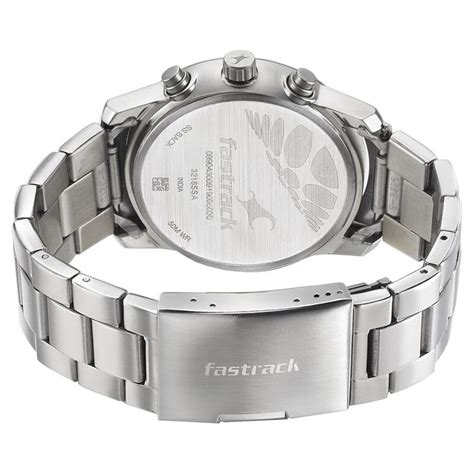 Fastrack Go Skate Quartz Multifunction Blue Dial Stainless Steel Strap ...