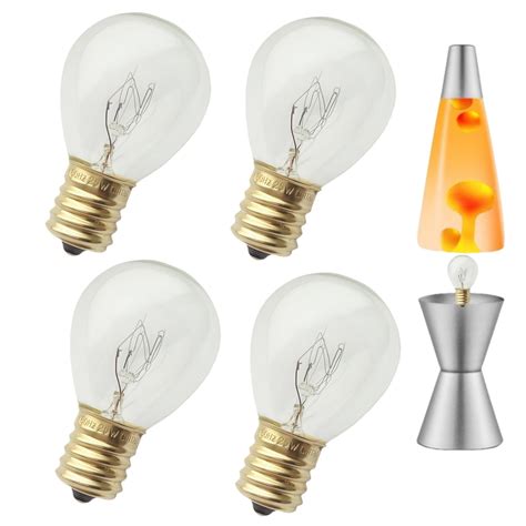 4 Pack Lava Lamp Bulb S11 25W E17 Base Lava Lamp Light Bulb,Replacement ...