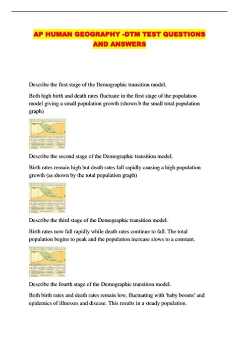 AP HUMAN GEOGRAPHY -DTM TEST QUESTIONS AND ANSWERS - AP HUMAN GEOGRAPHY ...