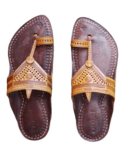 Shop – Men - Yellow & Brown Chappal (I) - GI Heritage– Gi Heritage