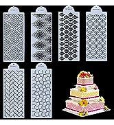 Buy Ivana's 16PCs Cake Decorating Stencils, Floral Cake Templates, Fine ...