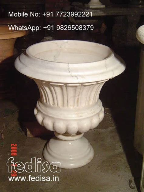 Flower Pot Marble Fibre Plant Pots 15 Inch Plant Saucer