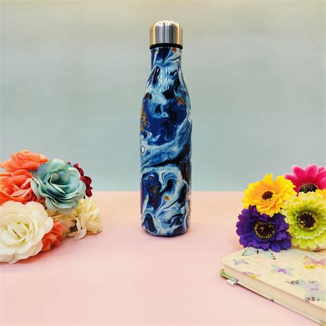 Marble Print Steel Water Bottle 500ML – TinyBo