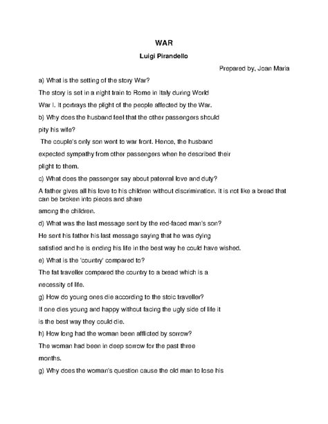 2 issues answers- WAR - It is the note for issue the. Matter - WAR ...