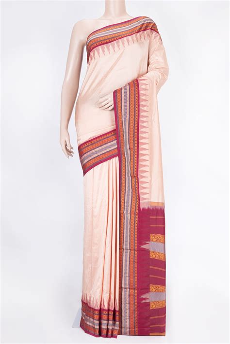Rose Gold Dual Tone Kanchipuram Saree – Nalli Silk Sarees Pvt Ltd