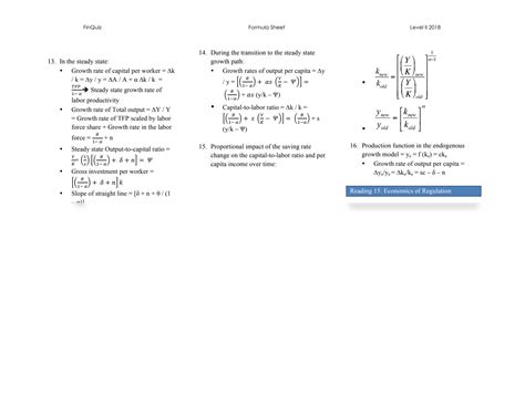 Image result for CFA Level 2 Formula Sheet