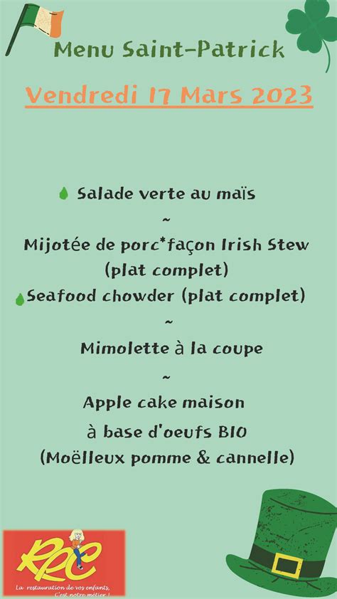 202311z-Menu St Patrick - Mairie de Chaponnay