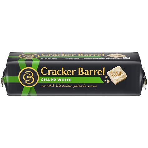 Amazon.com: Cracker Barrel Sharp White Cheddar Cheese Chunk 8 oz Pack ...