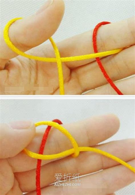 怎么用两根绳子编织宝石戒指的方法图解步骤_爱折纸网