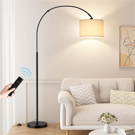 Ambimall Dimmable Arc Floor Lamp with Remote, Color Temperatures and ...