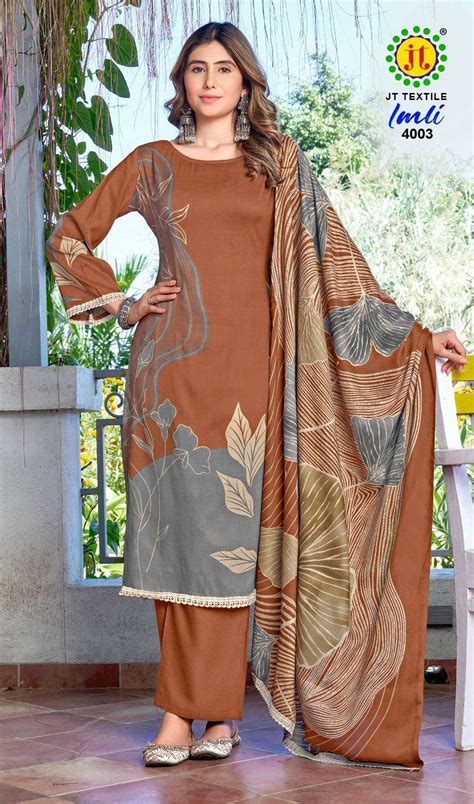 JT Textile IMLI Vol-04 Pure Rayon Embroidery Pakistani Dresses ...
