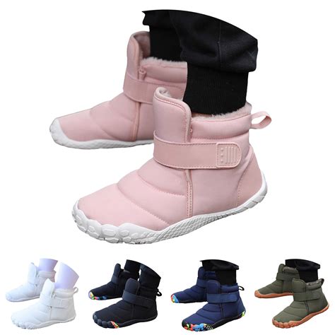 Dakaela Toddler Boots Girls Boys Wide Winter Snow Boot Kids Zero Drop ...