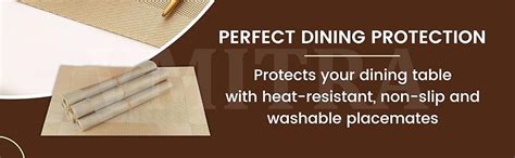 Buy VMITRA Placemats Set of 4, Heat-Resistant PVC Dining Table Mats ...