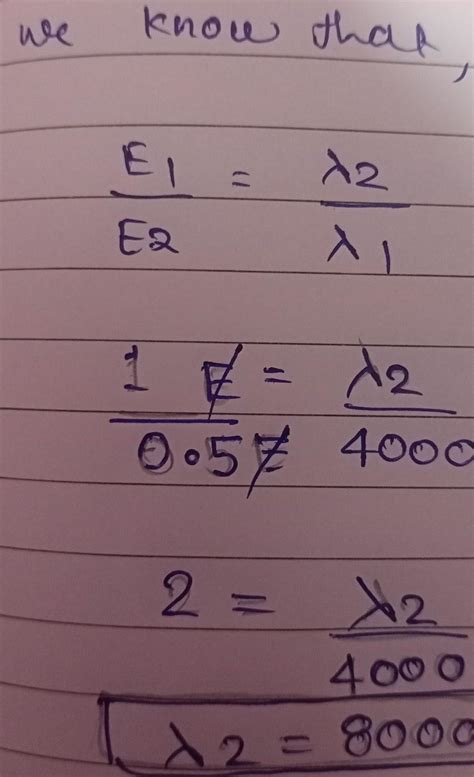 Wavelength of a photon radiation containing energy E is 4000 Angstrom ...