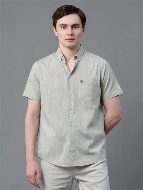 Red Tape Olive Solid Shirt for Men | Half Sleeve | Classic & Stylish ...