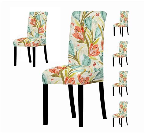 House of Quirk Polyester Spandex Printed Chair Cover Stretch Removable ...
